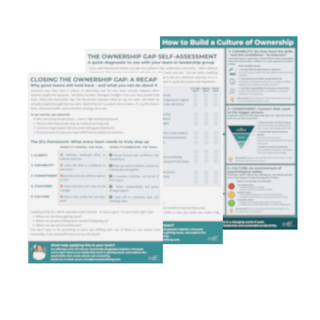 Cultivating ownership resource